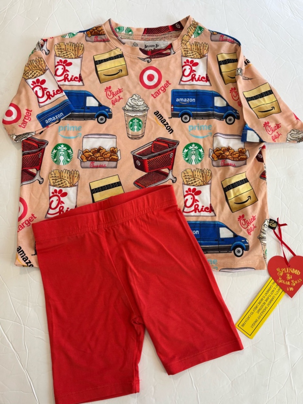 Sugar Swan Bamboo Moms Essentials Amazon Target Starbucks Biker Shorts Set 2T